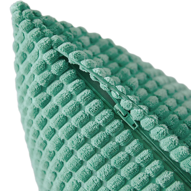 Housse de coussin carré à carreaux, Vert pin, 16 po x 16 po
