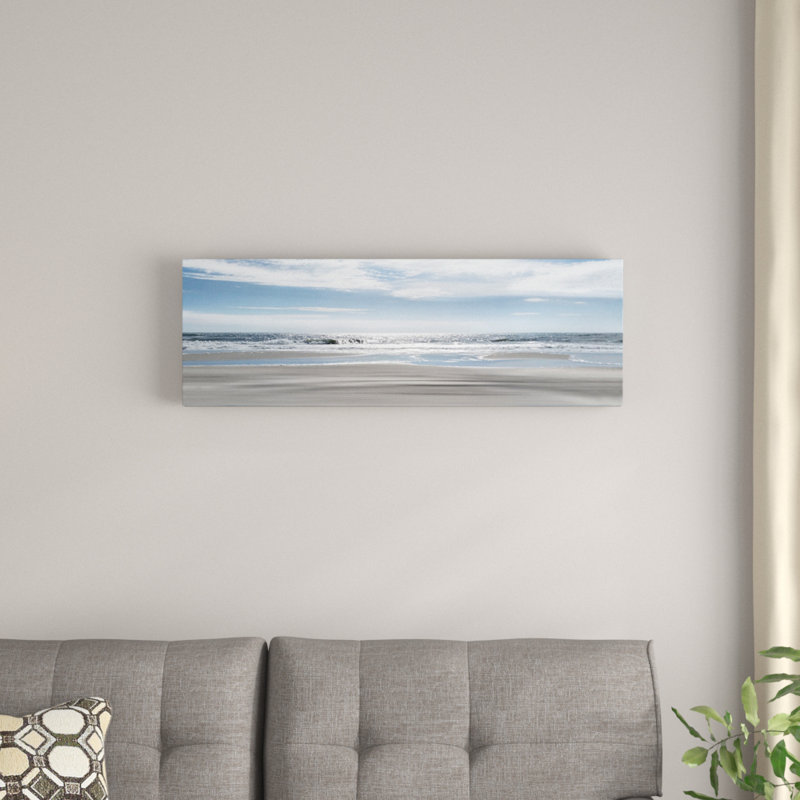 « beach bliss », reproduction de photo sur toile, H 12 po x l 36 po x P 1,5 po, Cadre noir