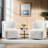 28" Wide Mid-Century Modern Boho Wing Back Swivel Chair (Set of 2)-927994179