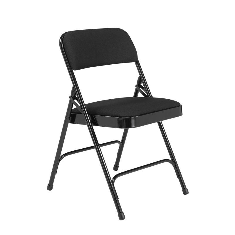Chaises pliantes rembourrées 2200 Series Deluxe, Cadre noir / noir