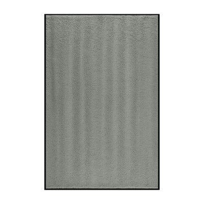 Machine Washable Solid Gray Area Rug