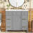 36'' Free-Standing Bathroom Vanity With Ceramic Sink, Cabinet With One Doors And 3 Drawers-246214499