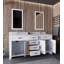 Ensemble de meuble-lavabo double 70,7 po avec miroir Chanai-2000524063