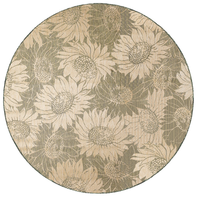 Tapis d'intérieur / extérieur Vannoy, Rond 7 pi 10 po