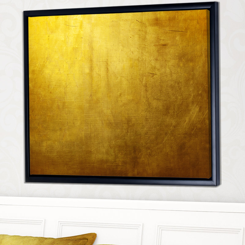 «Gold Texture», cadre flottant, impression sur toile, H 12 po x l 20 po x P 1 po