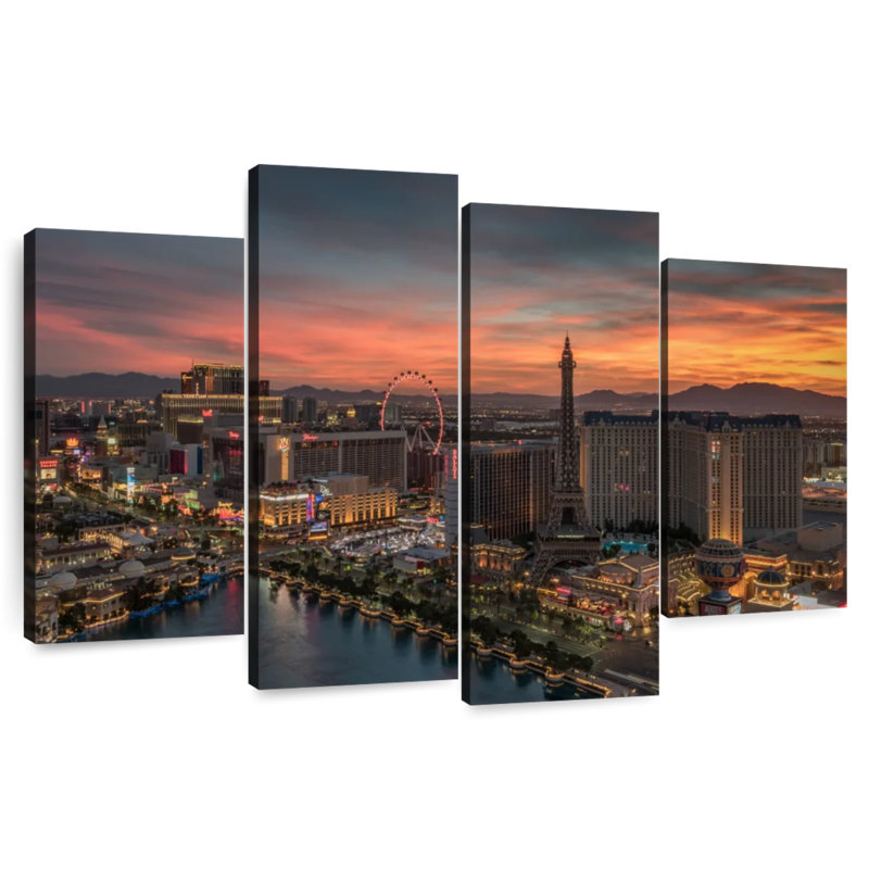 Sireci Las Vegas City Sunset, 32" H x 52" W