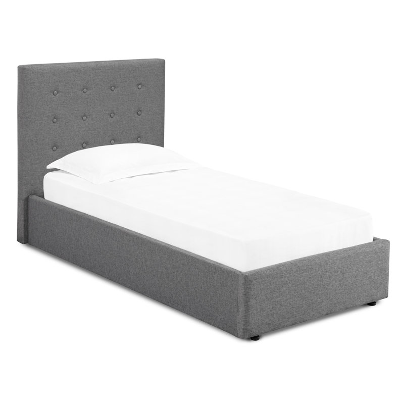 LUCCA UPHOLSTERED BED, Grey, Single (3')