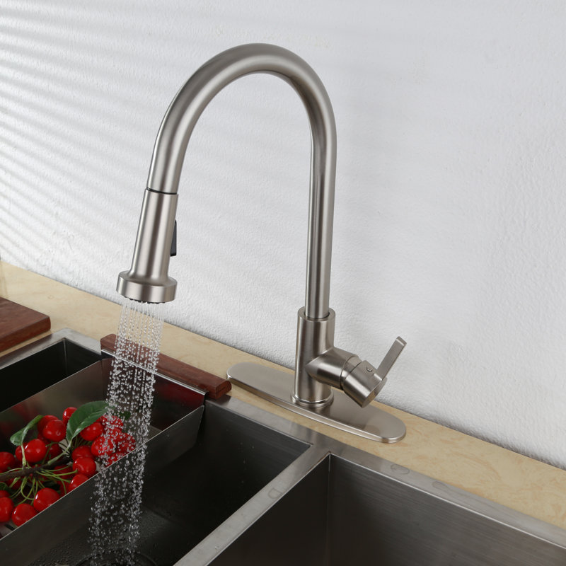 Robinet de cuisine à poignée simple pull down Streetsboro
