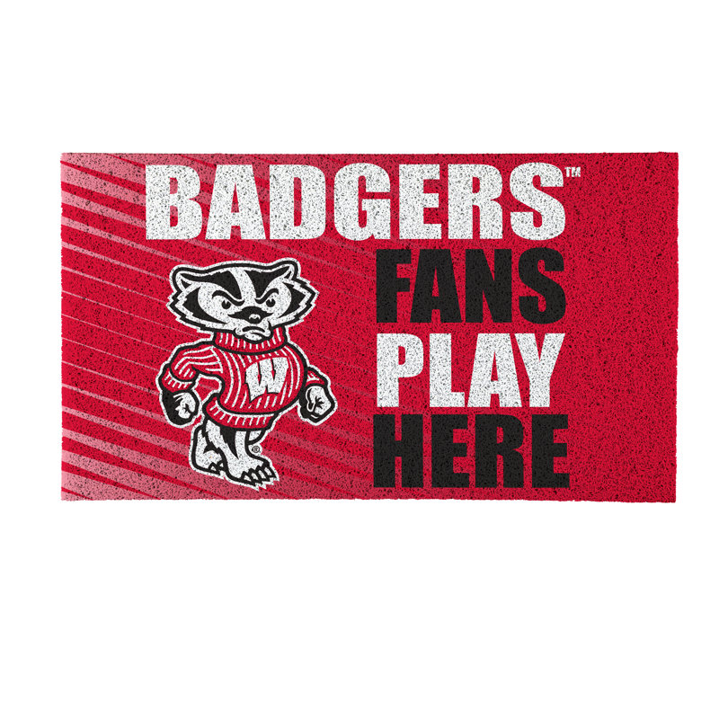 Tapis en PVC de l'Université du Wisconsin-Madison, 28 po x 16 po