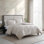 Vera Wang Roses Beige Cotton Duvet Cover Set