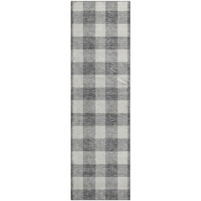 Premium Machine Washable Prisco Gray Rug, Runner 2'3" x 7'6"