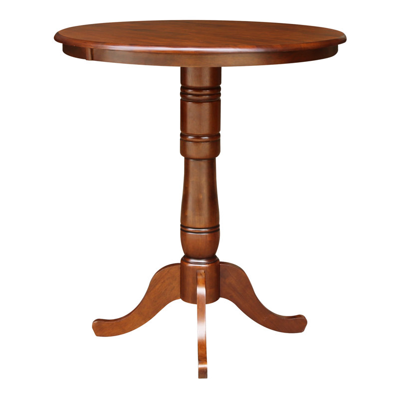 Table de salle à manger en bois massif Mosteller, Espresso, H 42 po x l 36 po x P 36 po
