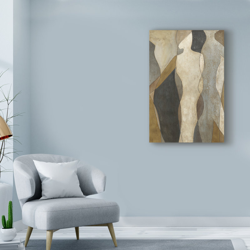 «Figure Overlay I» par Megan Meagher - impression sur toile tendue, H 19 po x l 12 po x P 2 po