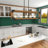 Alilah 5 - Light Steel Dimmable Kitchen Island Square / Rectangle Chandelier