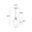 Mini-luminaire suspendu sphérique en verre transparent Mateo, luminaire suspendu à cordon réglable à intensité variable, 3 options de finition-889780582