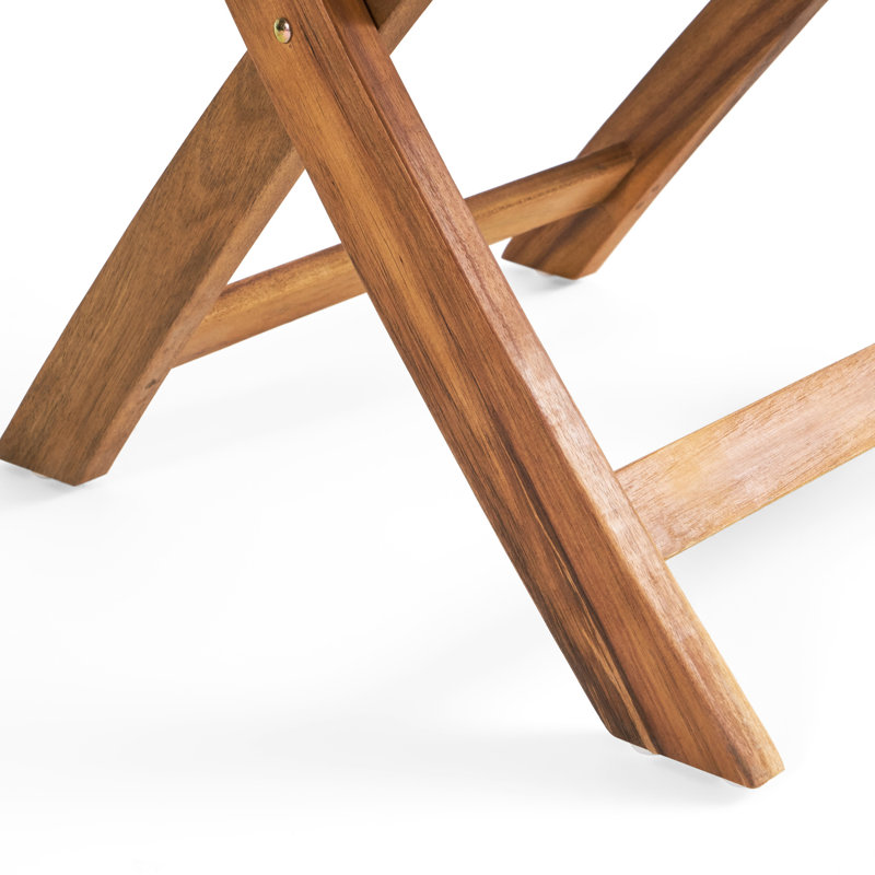 2 + 1 table Hillside Bistro en brun, bois, sièges, plateau de table à lattes, bois pliable et pratique pour l'extérieur - 2 chaises avec 1 table pour rehausser le décor du jardin