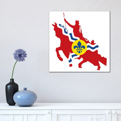 St. Louis Statue 1 Piece Wrapped Canvas Wall Art