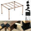 Supports de pergola Kozyard, ensemble de 4 supports de coin à angle droit 3 directions 