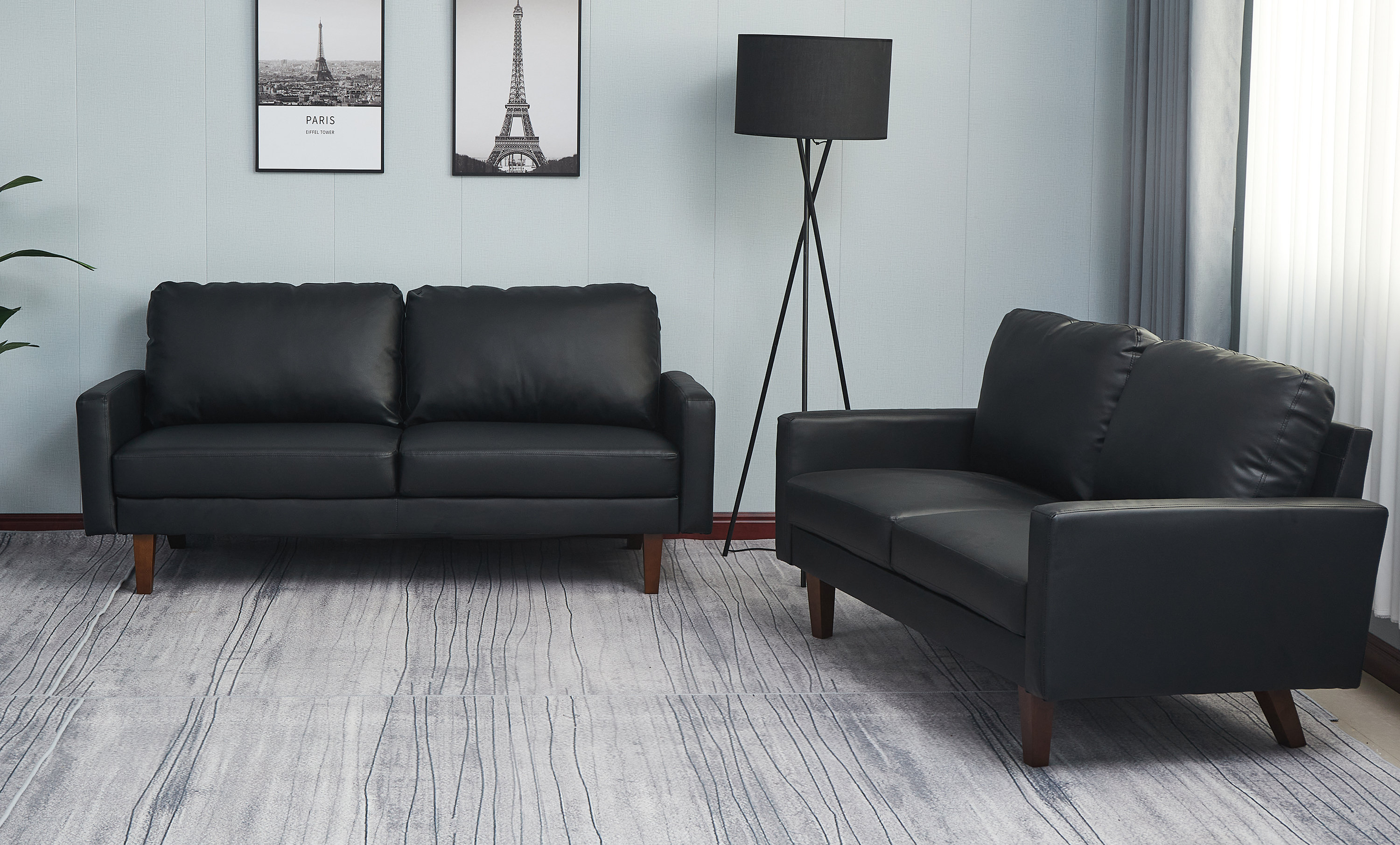 Ebern Designs Tewkesbury 2 - Piece Vegan Leather Living Room Set | Wayfair