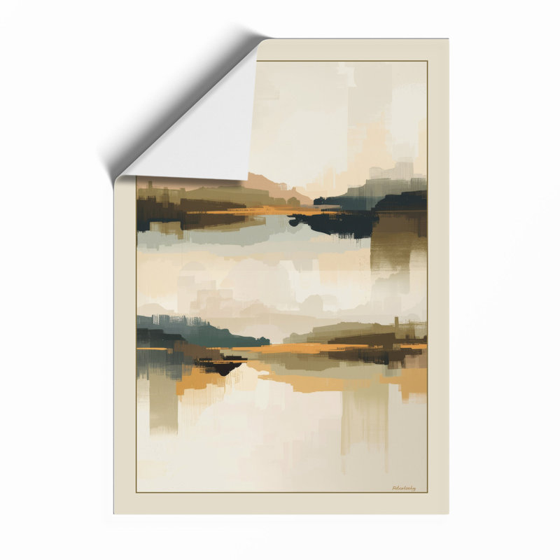 Mirrored Waterscapes Minimalist - Print, Unframed, A2 - 59.4 x 42.0 cm