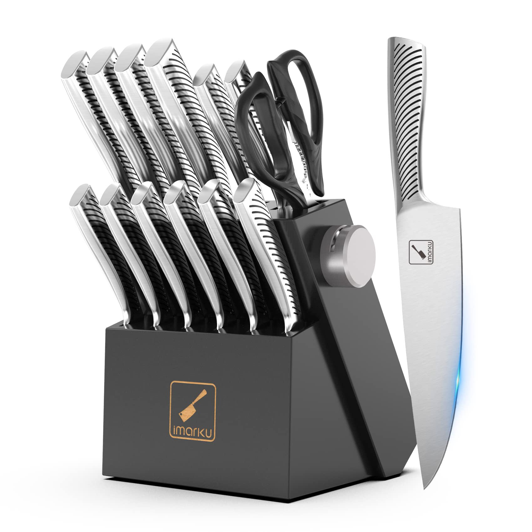 Flenc Kai Kitchen Knife Set 19 Pieces German Stainless Steel Knife