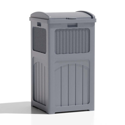 35 Gallon Outdoor Manual Lift Trash Hideaway Container