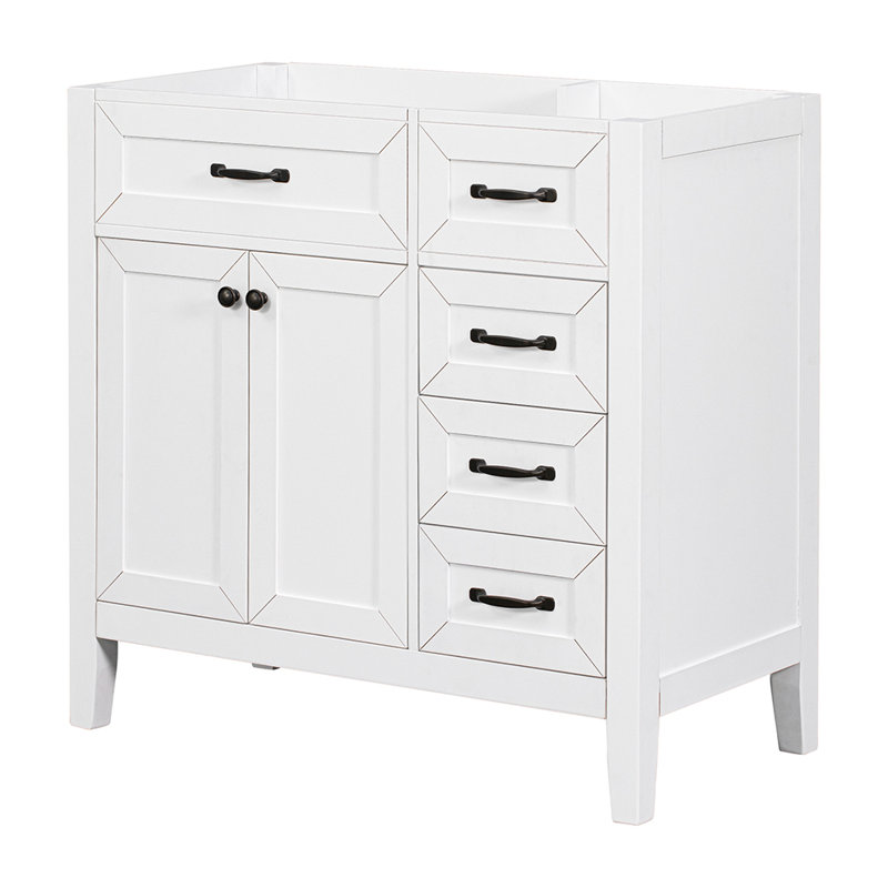 Ensemble de meuble-lavabo simple 35,51 po avec plateau Marziya