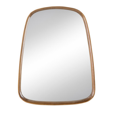 27"X37" Wall Mirror With Wood Frame For Spaces - Ideal Living Room, Bathroom, Entryway, Minimalist Bathroom Room Entryway Charm, Softens Ambience