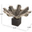 Bol décoratif floral en métal et aluminium avec base en marbre noir Cole and Gray