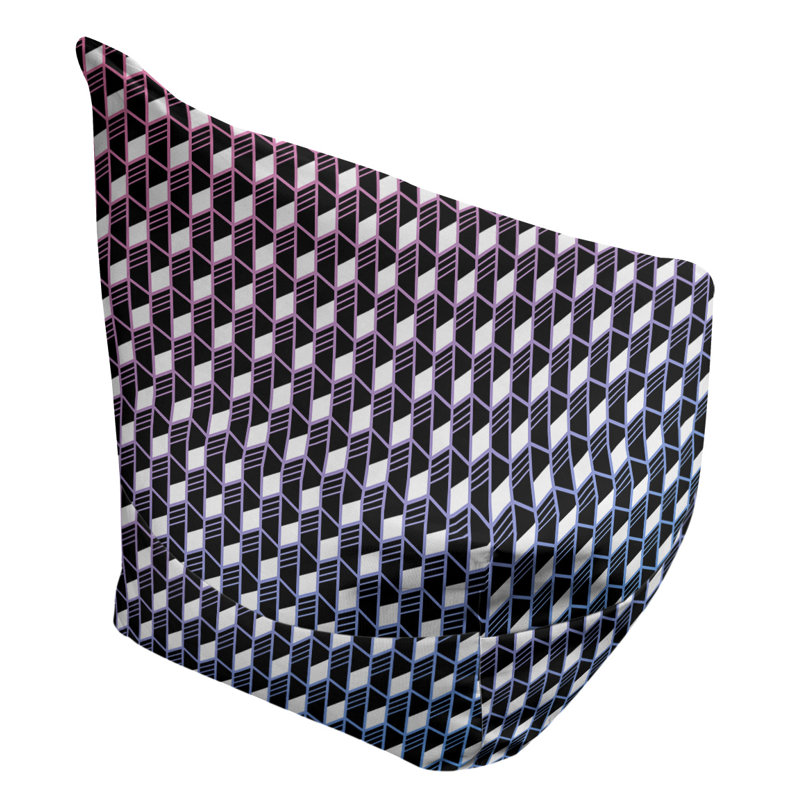 Petite chaise à sacs à billes & Leffel, H 120 po x l 31 po x P 60 po, Rose / Bleu, Rembourrage poly