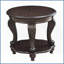 Table basse ronde de 22 po à deux tons pour le salon, pieds en bois d'hévéa massif, tablette résistante à la chaleur, assemblage facile-2131800394-2131800398