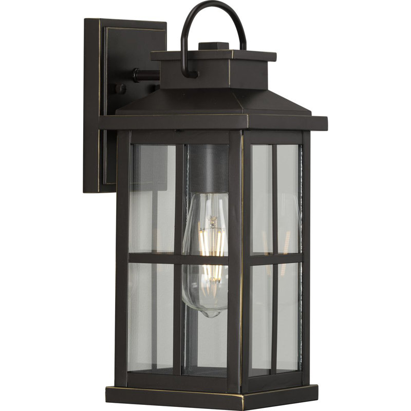 Asgari Wall Light, Antique Bronze, 14.25" H x 7" W x 7" D