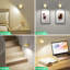  Appliques murales à DEL, lampe murale avec télécommande rechargeable à piles, 3 températures de couleur et lumières murales à intensité variable, rotation magnétique sur 360 ° (bois clair)-1713848712
