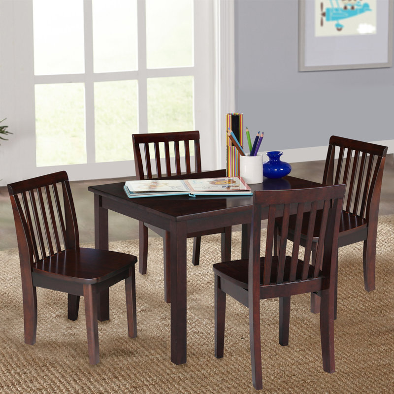 Ensemble de table de jeu et de chaises pour enfants Shirehampton, Moka riche
