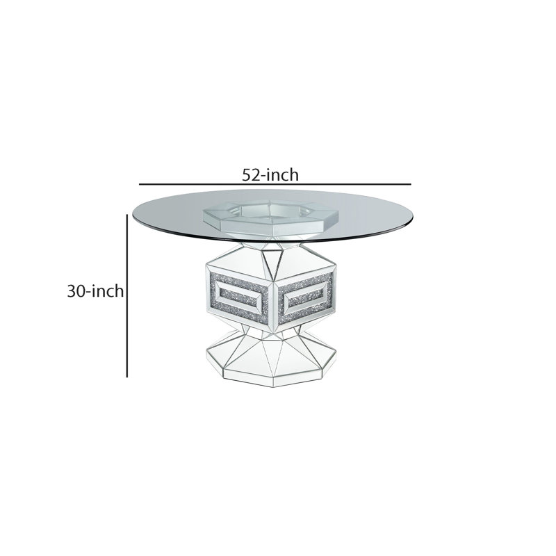 Round Glass Top Dining Table