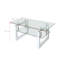 L 39,4 po x P 19,7 po x H 17,7 po, table basse en verre trempé transparent