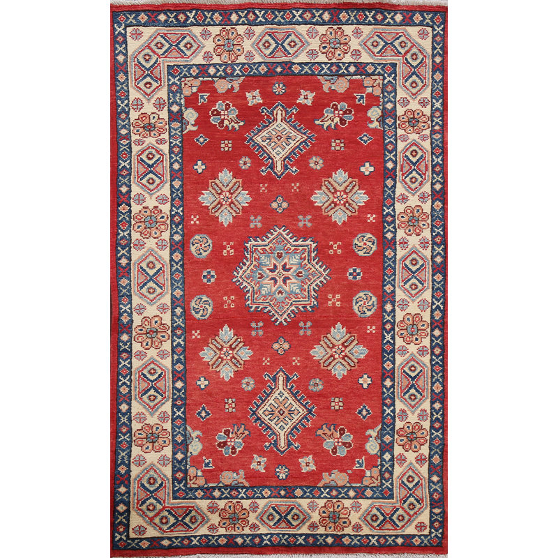 Tapis oriental géométrique Kazak 3 x 5