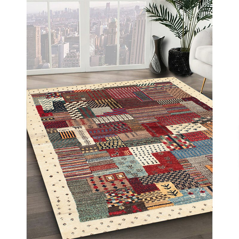 Tapis brun/gris zone contemporaine, Rectangle 7 pi x 10 pi