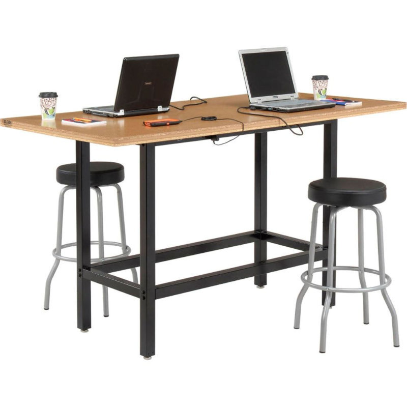 Bureau avec prises intégrées, H 42 po x l 72 po x P 36 po