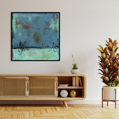 «Blue Bay Marina I» par Mauro, reproduction d'art encadrée sur bois