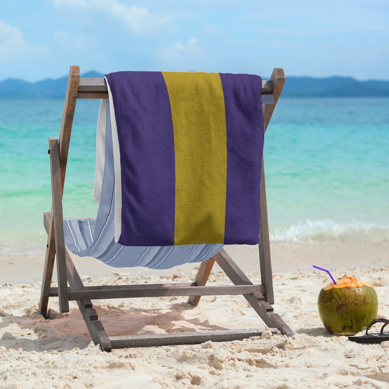 Beach Towel, Light Purple/Gold