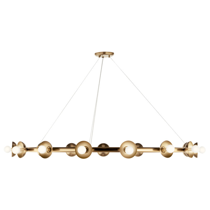 Lustre rond à 15 lumières Palta, Bronze champagne
