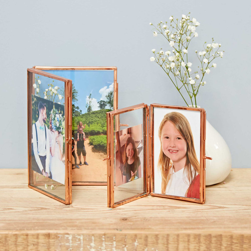 Metal Picture Frame, 16cm x 22.5cm, Copper
