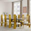 Ensemble de 6 chaises de salle à manger or brossé