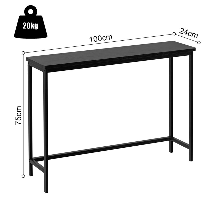 100cm Console Table, Black