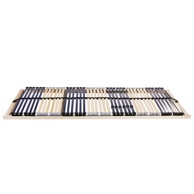 Slatted Bed Base Manual Brown Solid Beech Wood, 90cm x 190cm