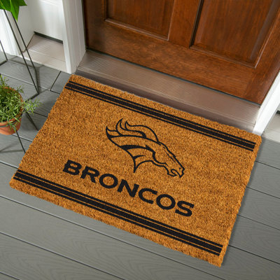 Denver Broncos Large One Color Coir Mat, 36"x24"