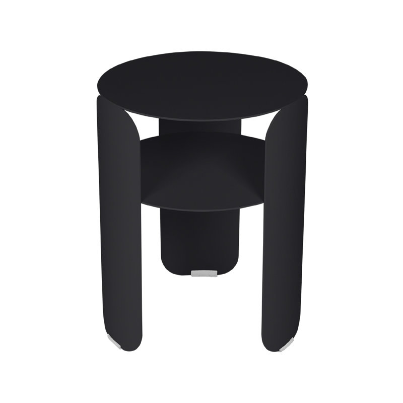 BeBop Round Metal Outdoor Side Table , 14'' in. W 14'' in. D, Anthracite