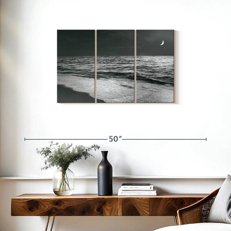 Gillard Moonrise Beach BW, H 20 po x l 33 po