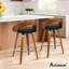 Swivel Upholstered Counter Stool with Metal Frame